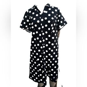 Like new Lane Bryant Black and White Polka Dot Dress